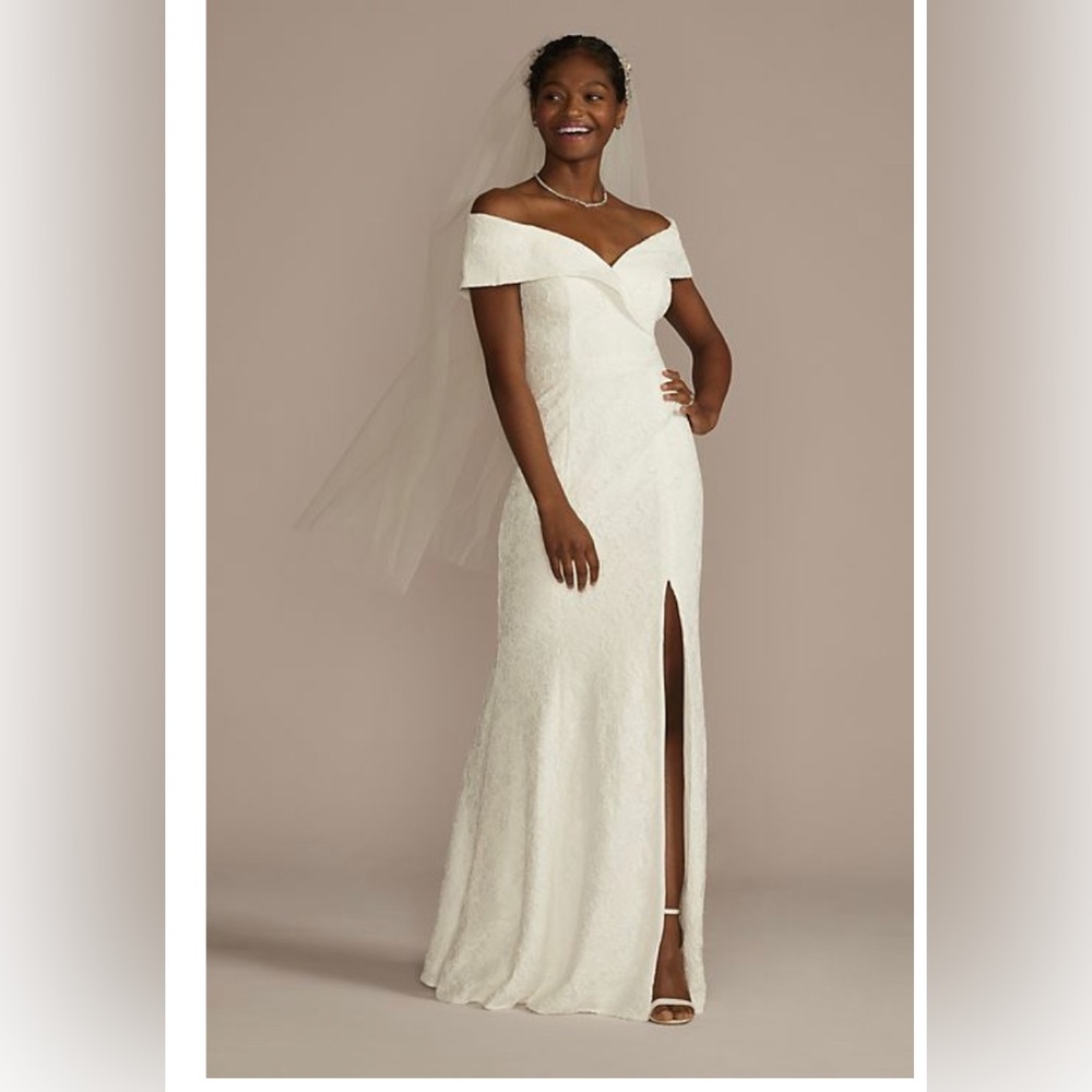 NWT DB STUDIO DAVID’S BRIDAL WEDDING/PARTY/EVENT LACE DRESS - SIZE 14